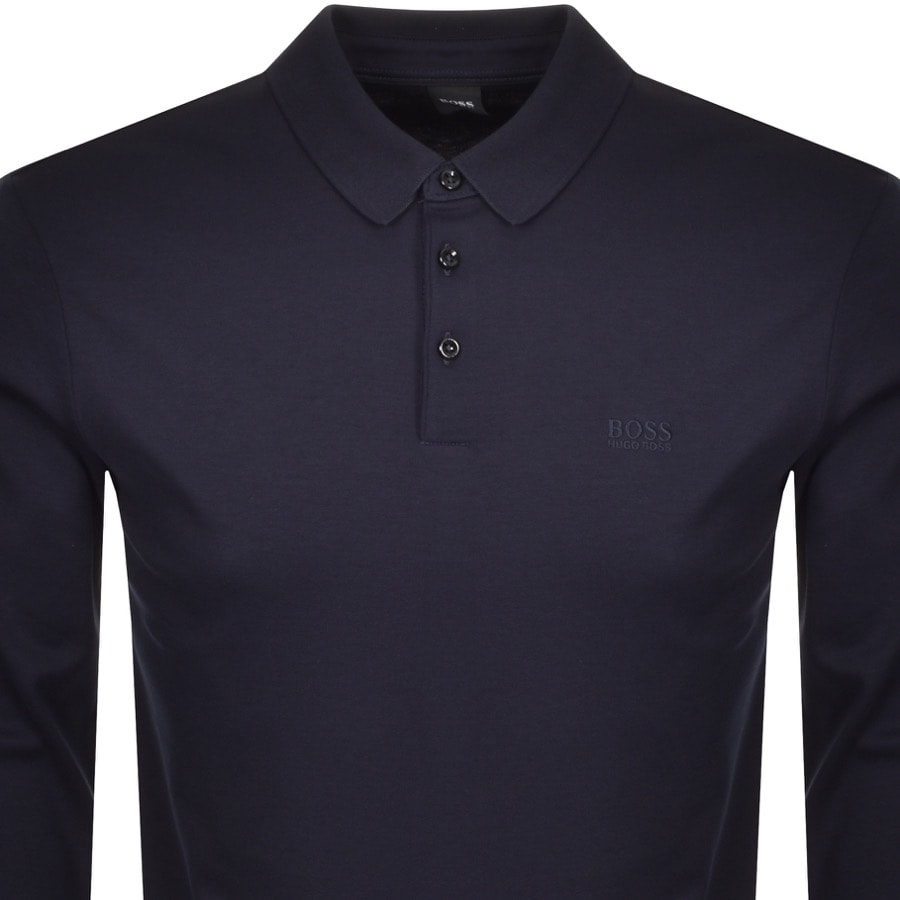 Alternative Image for ProductBOSS Pado 11 Long Sleeved Polo T Shirt Navy2